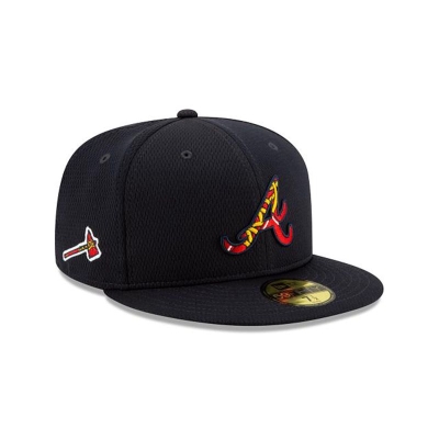 Blue Atlanta Braves Hat - New Era MLB 2021 Spring Training 59FIFTY Fitted Caps USA5463718